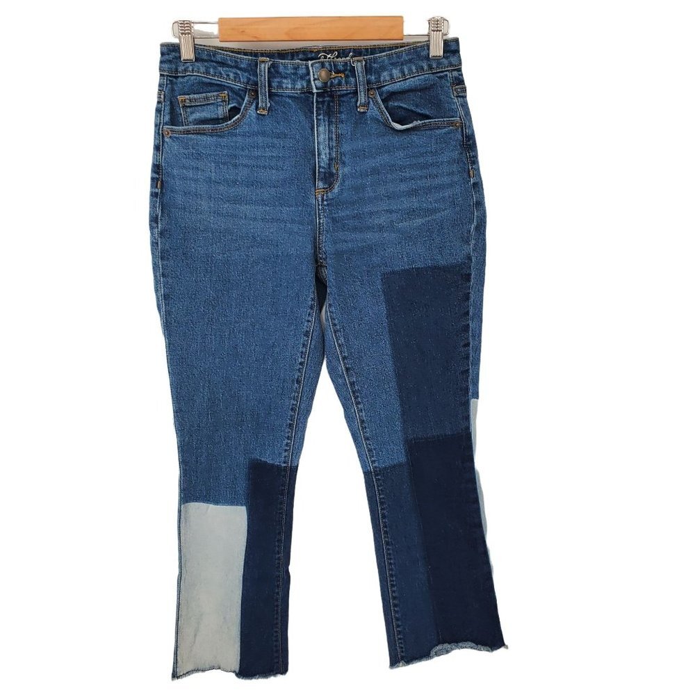 Universal Thread High-Rise Kick Boot Colorblock‎ Crop Jeans Womens Sz 6/28R